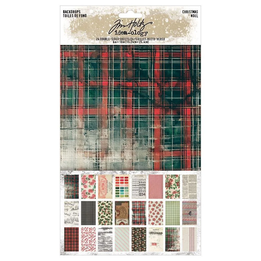 Tim Holtz Idea-Ology Backdrops Christmas