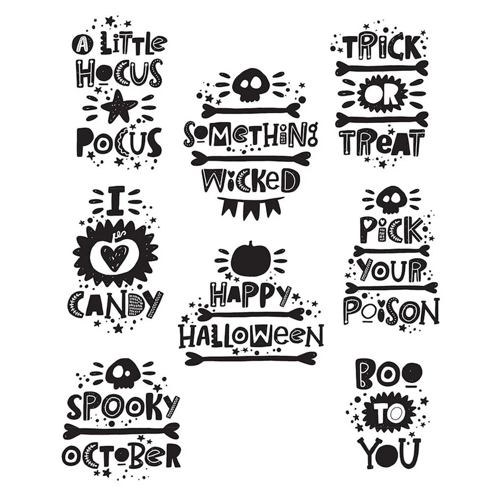 Tim Holtz Cling Stamps Halloween What Nots