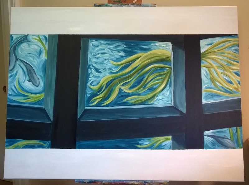Final painting: Underwater Dome by Vanessa Longacre-Wilcox