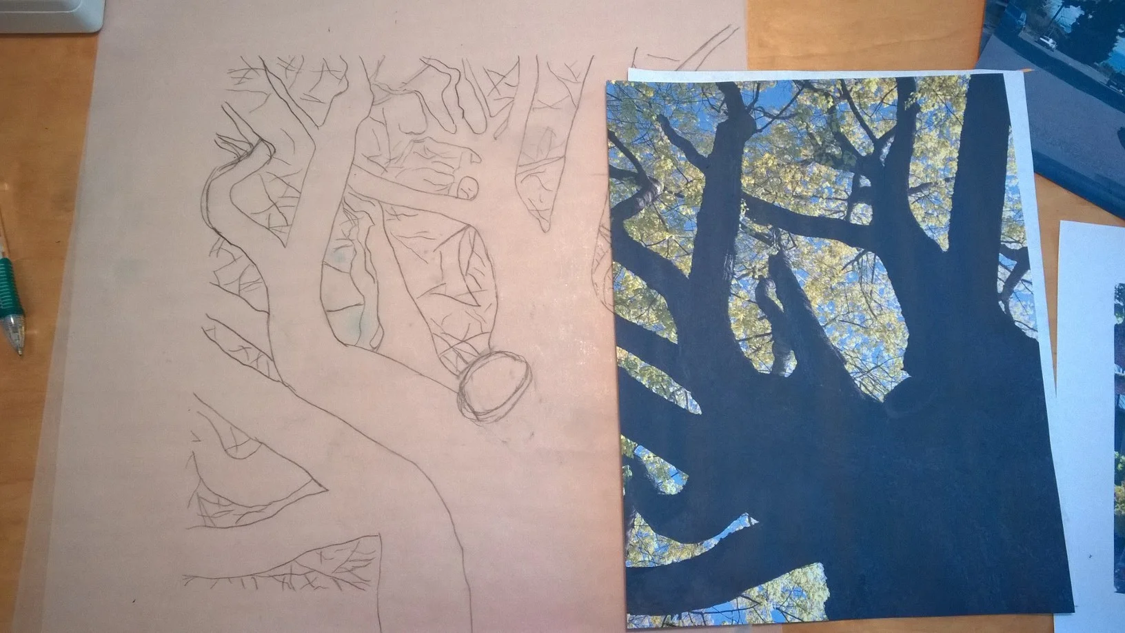 Figure 5 : Trying out a new possibility for the painting