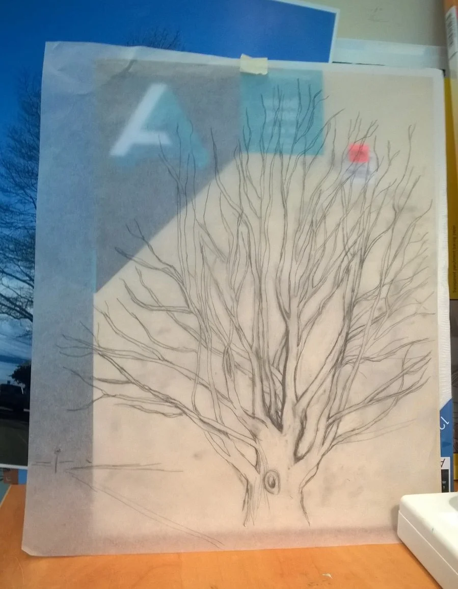 Figure 4 : I consider a wood panel for the painting instead of a canvas. Is that perverse? Or a tribute? I can’t decide.