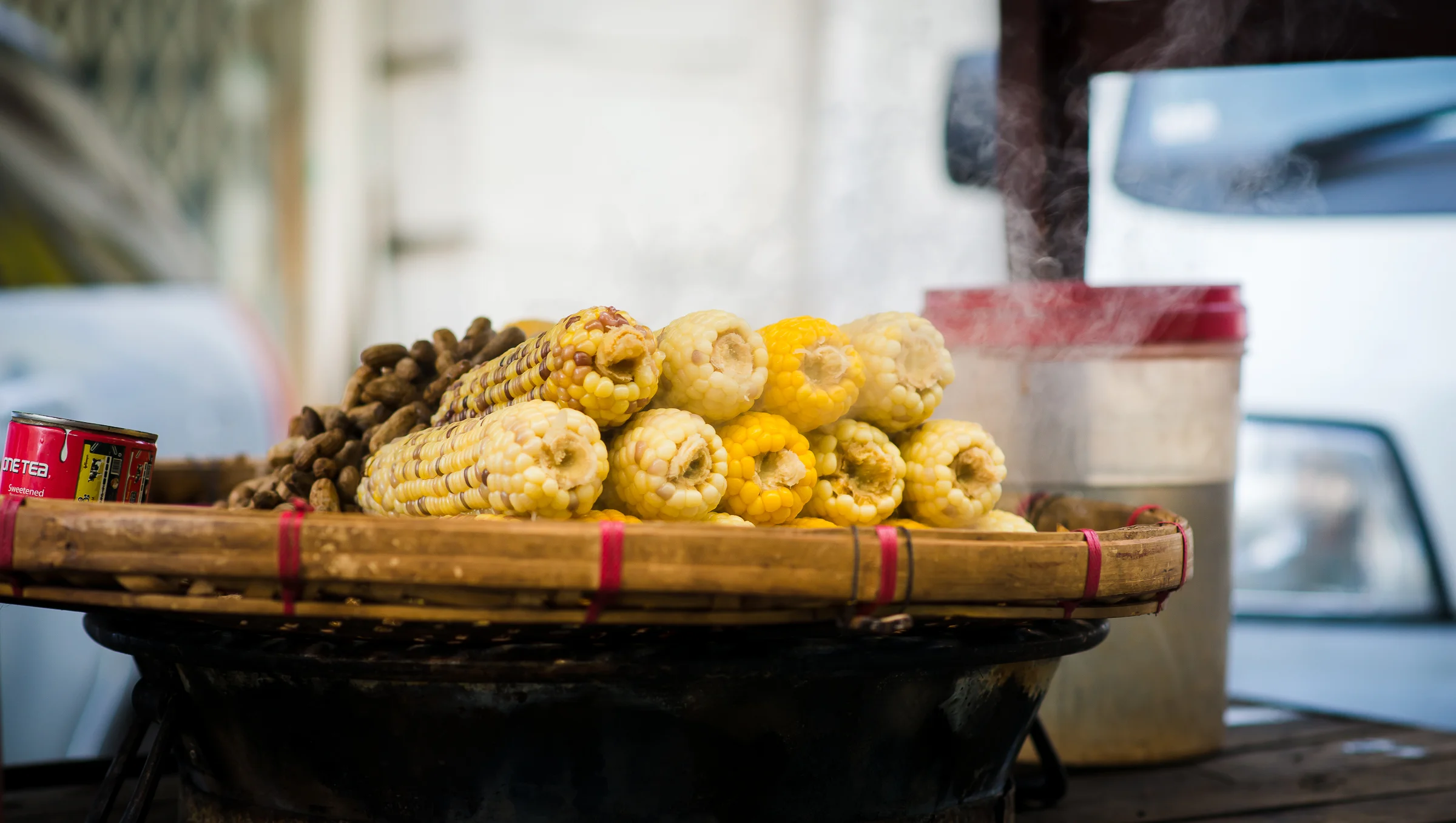 Corn vendor. Yangon, Myanmar
