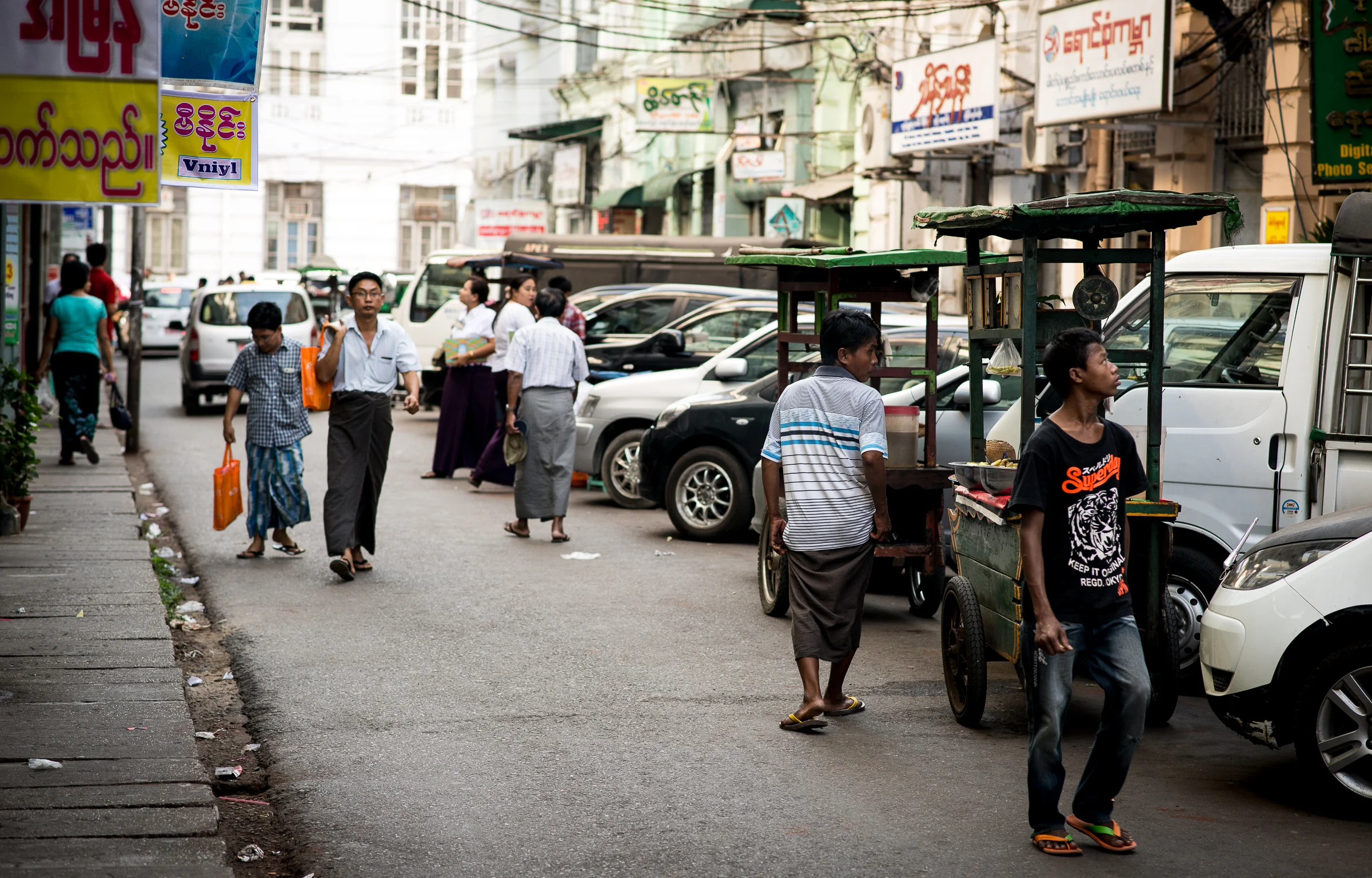 Street scene. Yangon, Myanmar