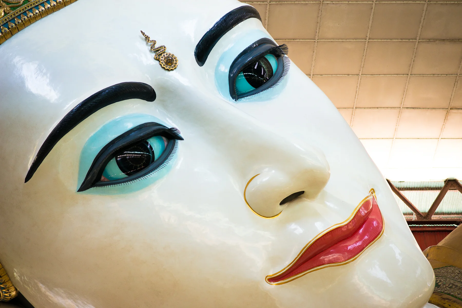 Reclining Buddha.  Yangon, Myanmar