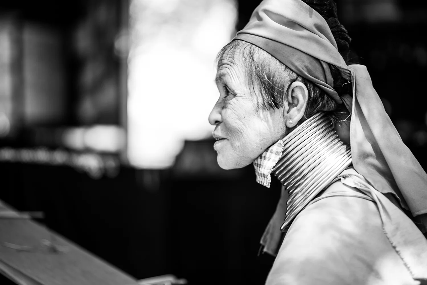Local Woman with Neck Rings. Bagan, Myanmar