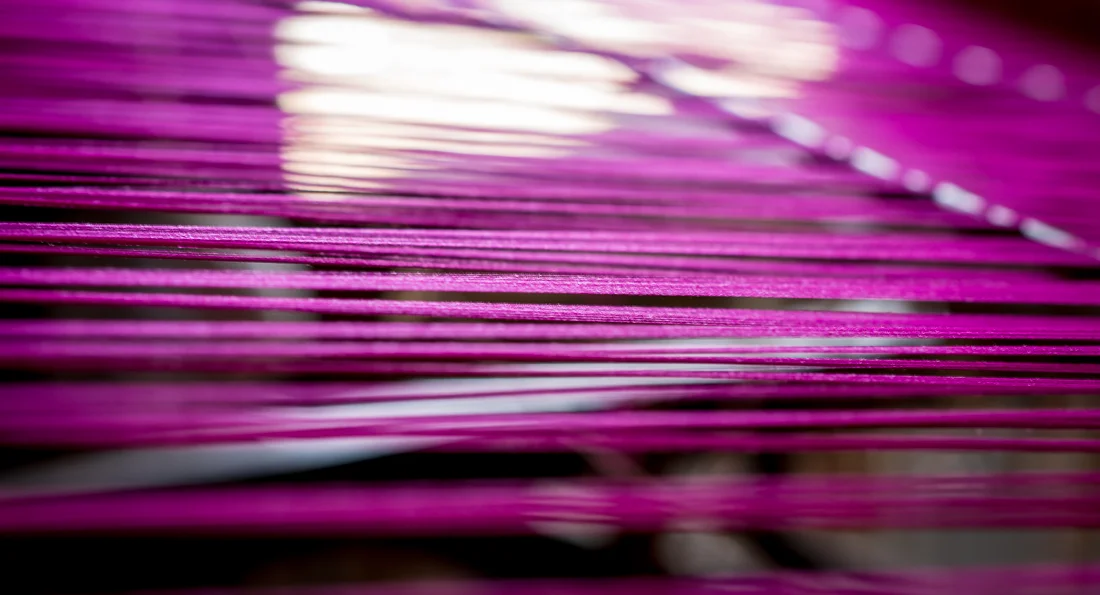 Silk thread on a loom. Inle Lake, Myanmar