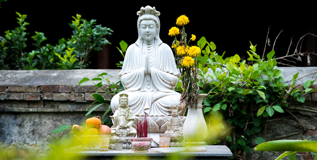 Buddhist altar at Marble Mountain. Hoi An, Vietnam