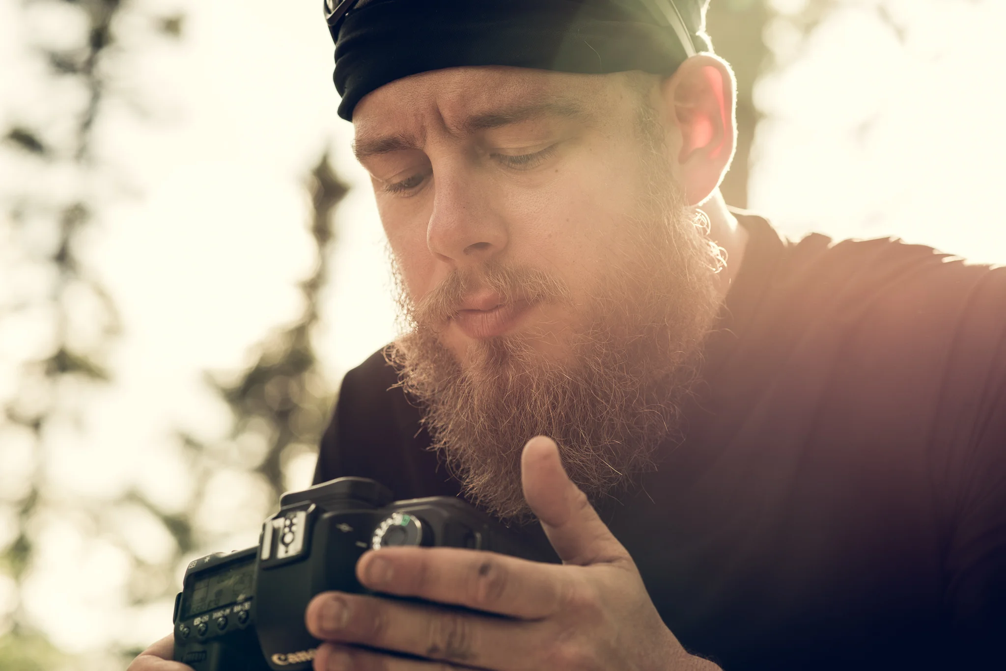 Ben checking out his images from the day.