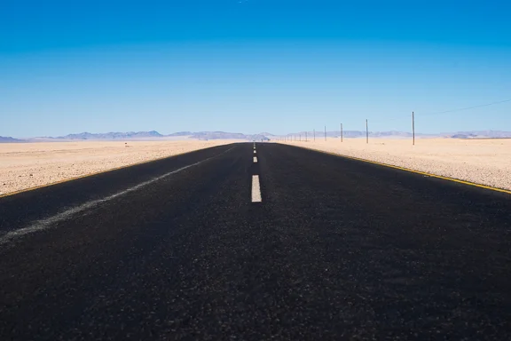 Desert road on the way to Kolmonskop