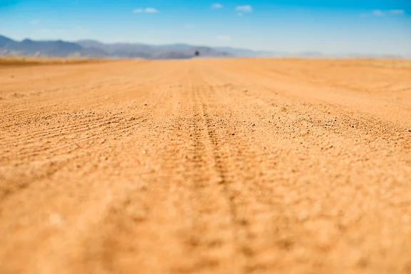 Desert road. On the D707. According to the paperwork I received, it is considered some of the most beautiful scenery in Namibia. Although the road is pretty rough. This was the best part of the road.