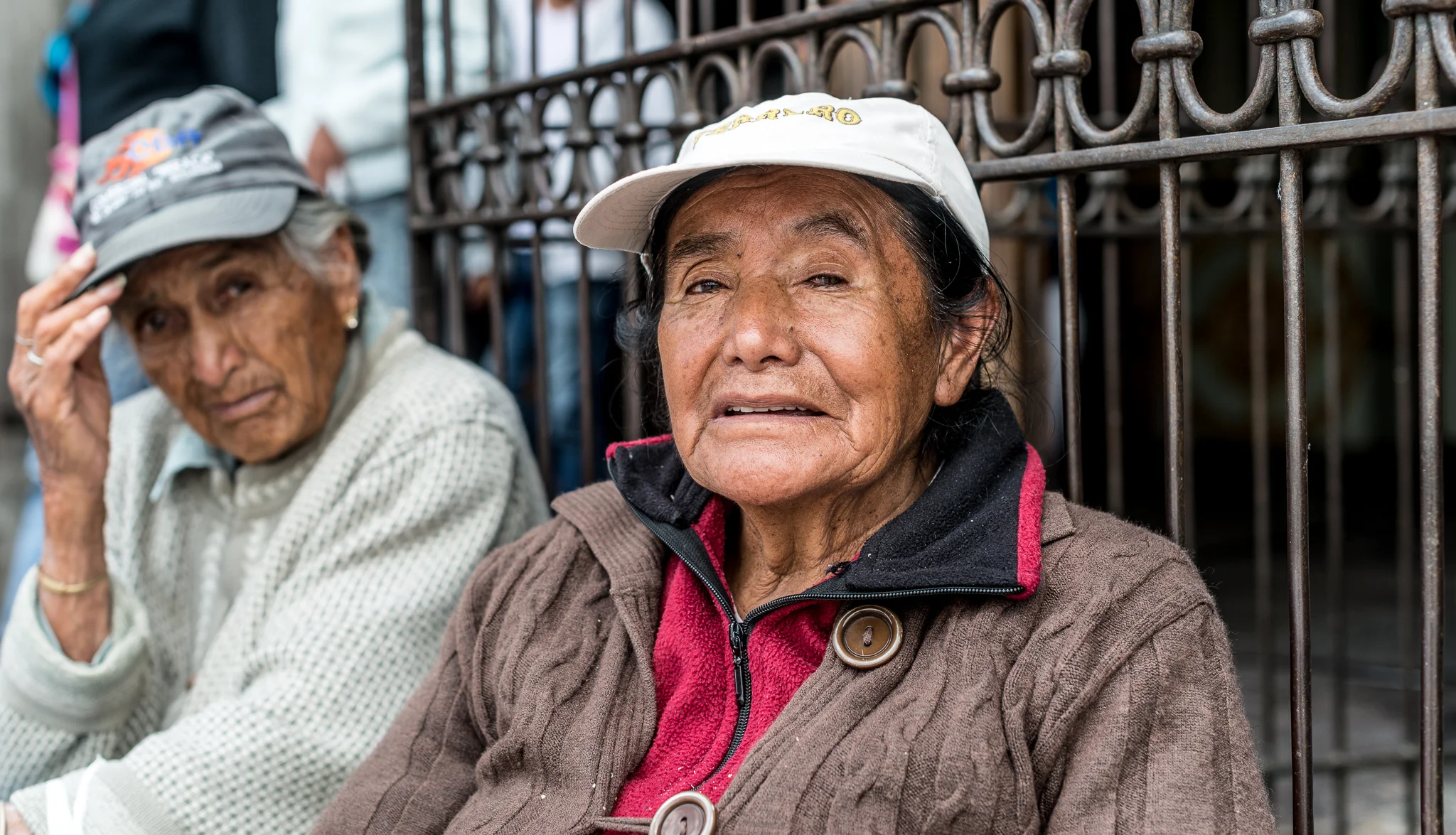 Two friends outside a church...Old Town, Quito