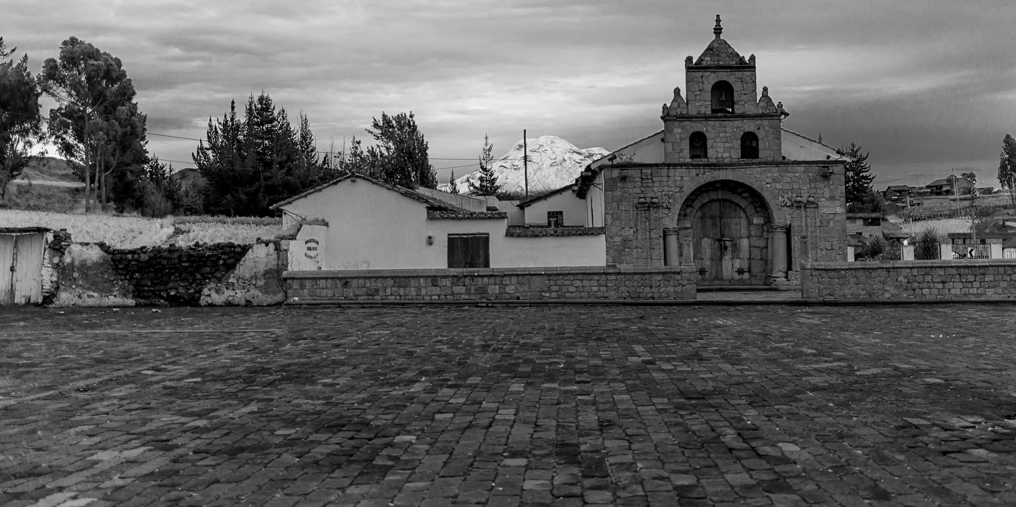 Oldest Church In Ecuador With Chimborazo In The Background...