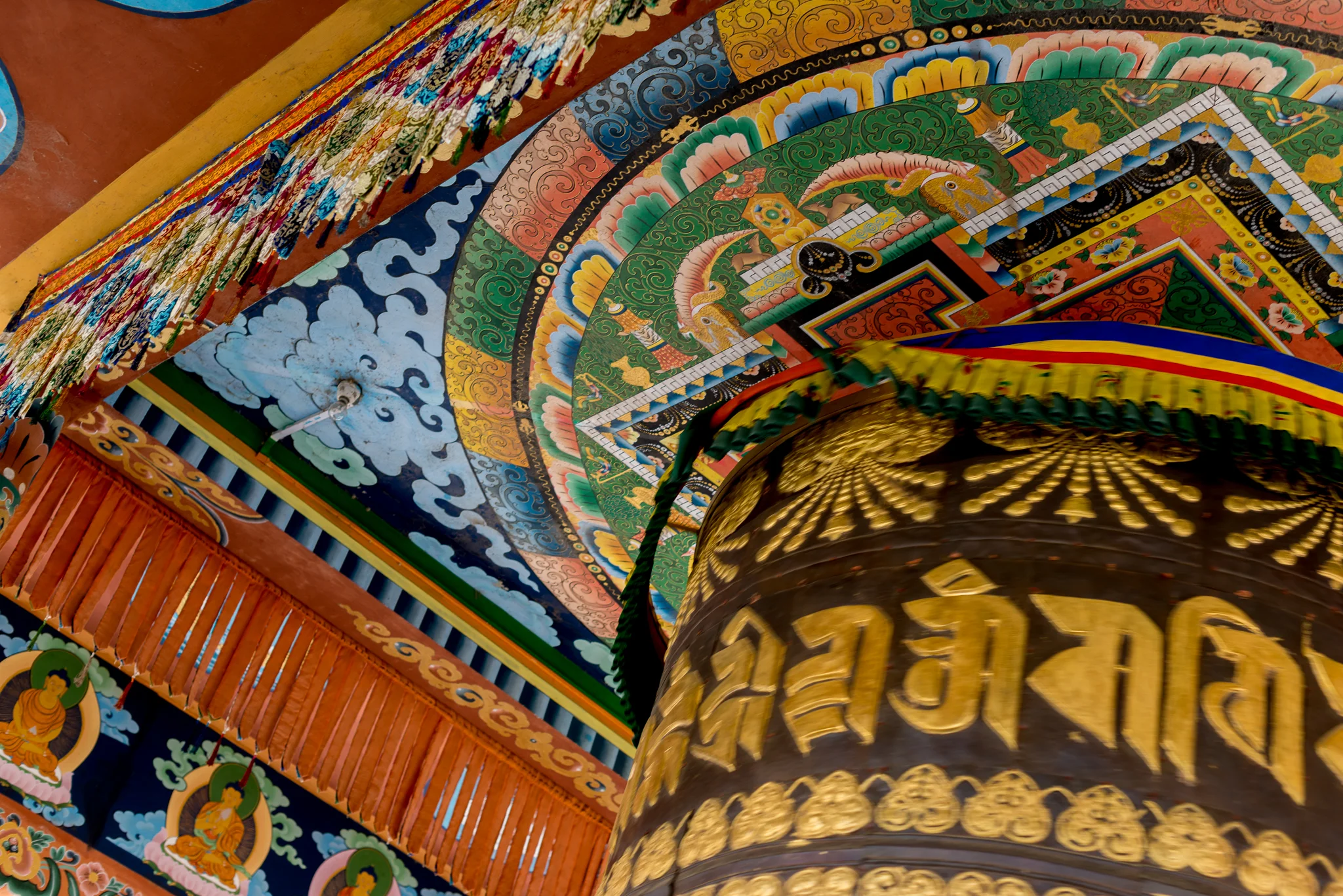 Giant prayer wheel