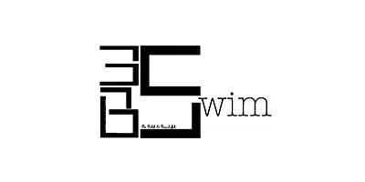 A logo featuring stylized black text forming a square shape with the word 'swim' written in lowercase next to it.