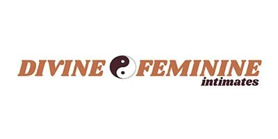 Logo for Divine Feminine Intimates featuring a yin-yang symbol between the words 'Divine' and 'Feminine'.
