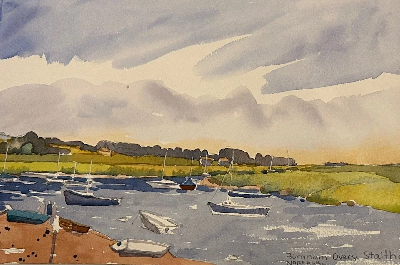 An overcast day at Burnham Overy Staithe, Norfolk, England