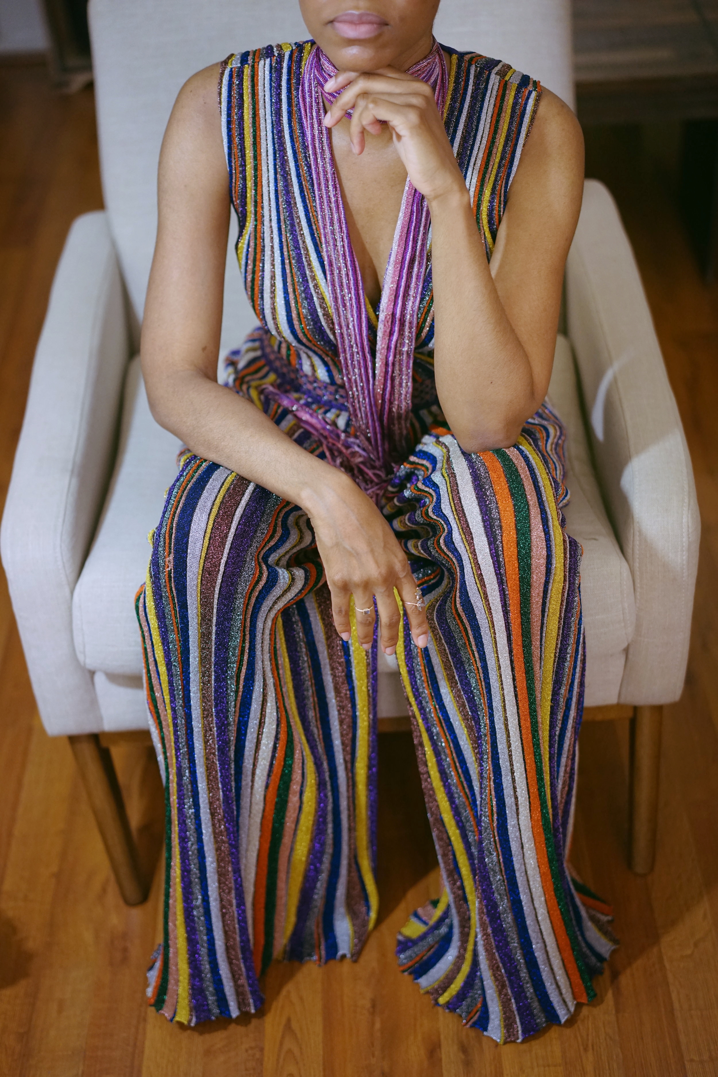 Christine_The_Style_D'affaire_metallic_multicolored_jumpsuit_casual_cool_chic_Tai_Rosita_Missoni_design_nature_art_architecture_modern_cultures_Italian_flair_eveningwear_ bohemian_sophisticated_wearability_versatility_comfortable_fit_m_missoni_brands_timeless_summer_capsule_collection.jpg