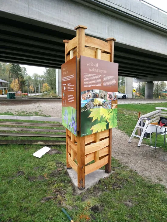 interpretive Signage: South Fraser Perimeter Recognition Area for Musqueam First Nation - installed