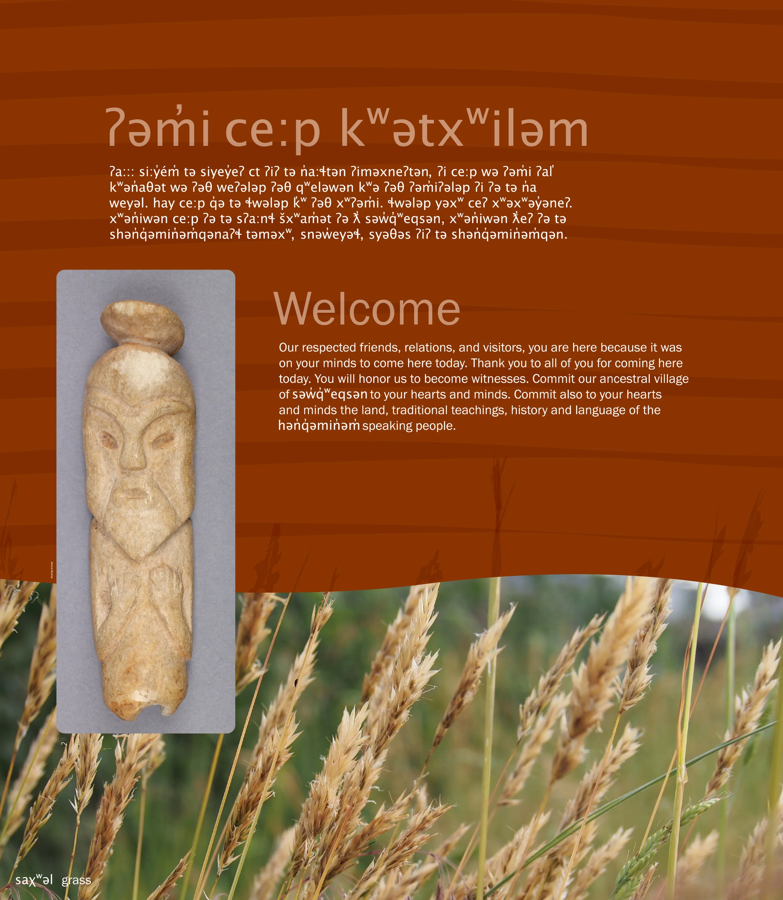 interpretive Signage: South Fraser Perimeter Recognition Area for Musqueam First Nation