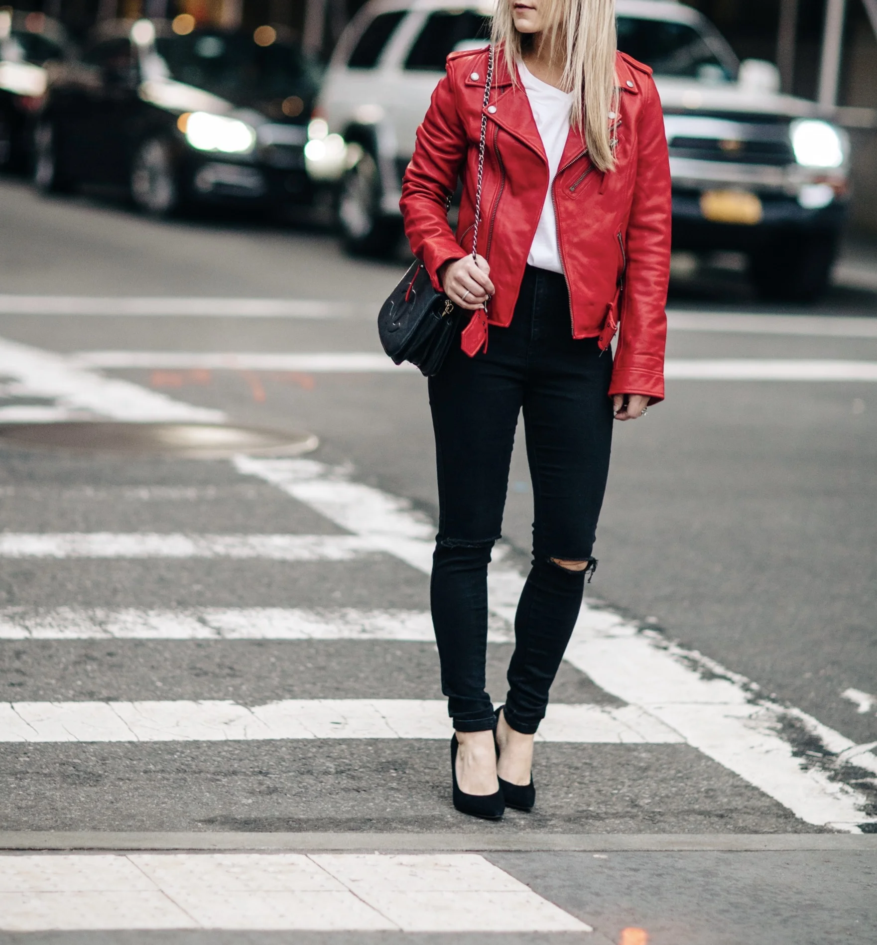 Styling a Red Leather — christie ferrari