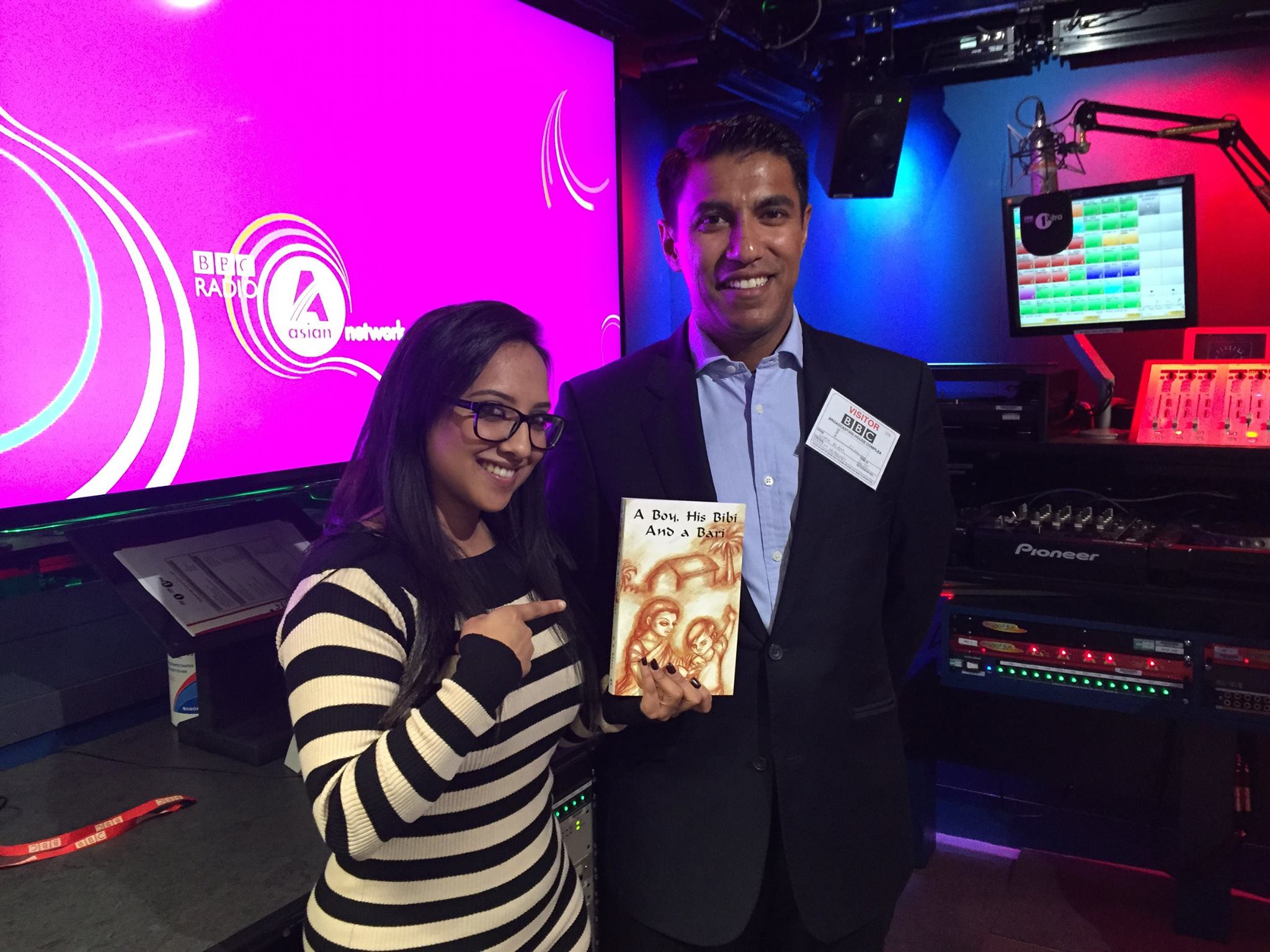With host Nadia Ali at the BBC Studios. 
