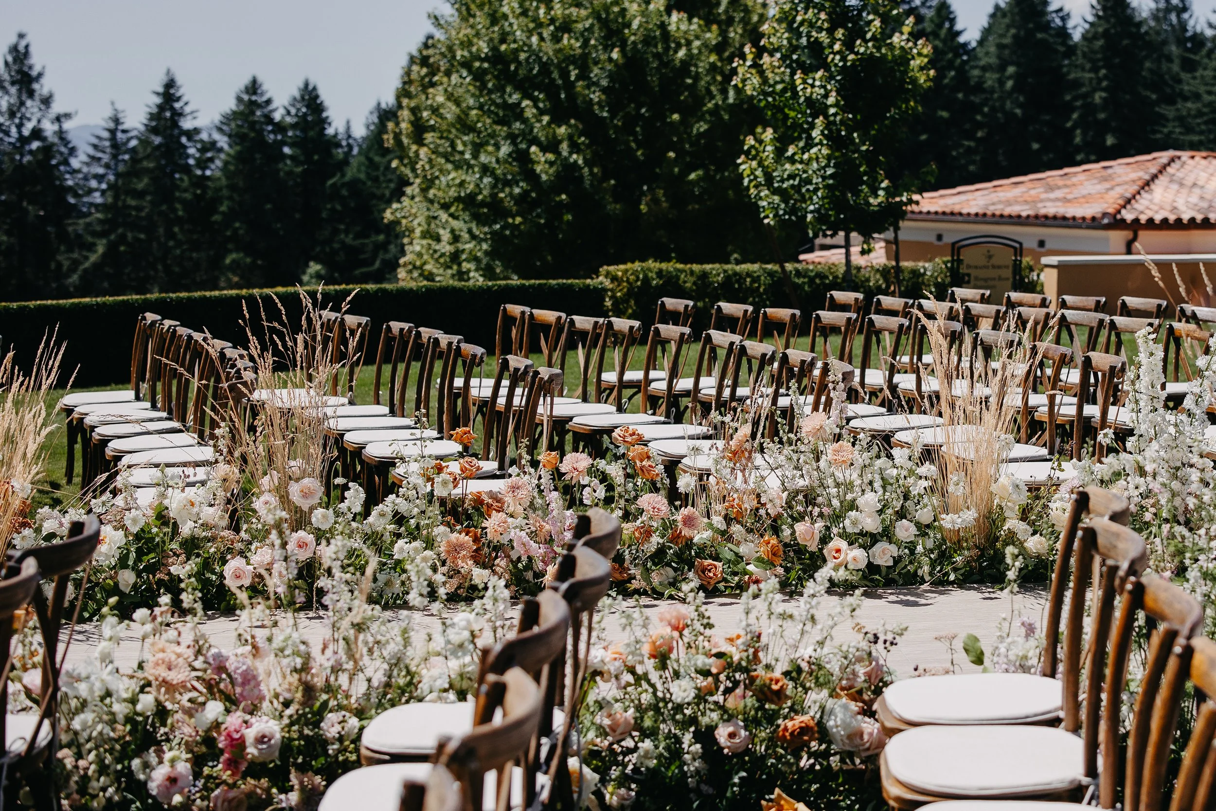 wedding aisle flowers white and nude.JPG