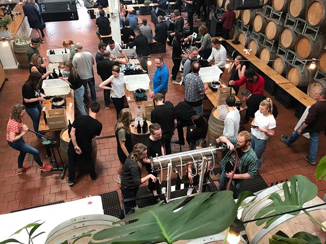 @noisyritual getting our bottle on with 2019 Geelong Pinot Noir tolling first