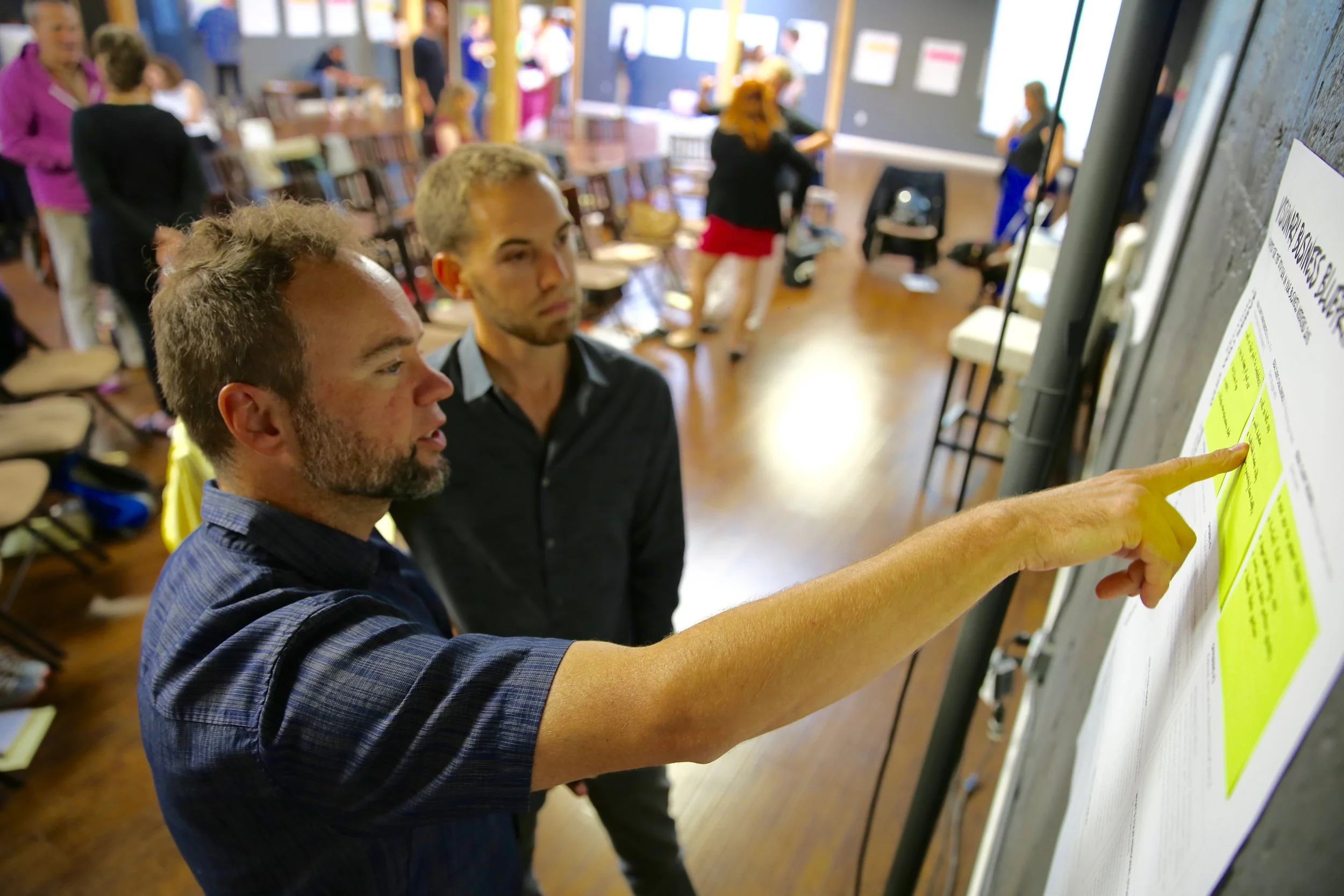 Coaching in Action: Supporting a participant at a 4-day workshop teaching innovative business mindsets and skills to a group of 40 sexuality coaches.