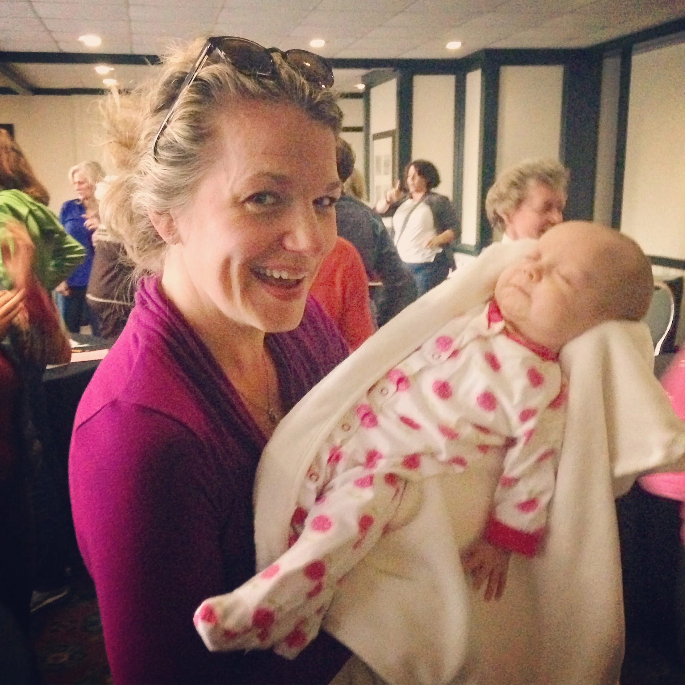 Cynthia Shepherd and newborn daughter, Bess.