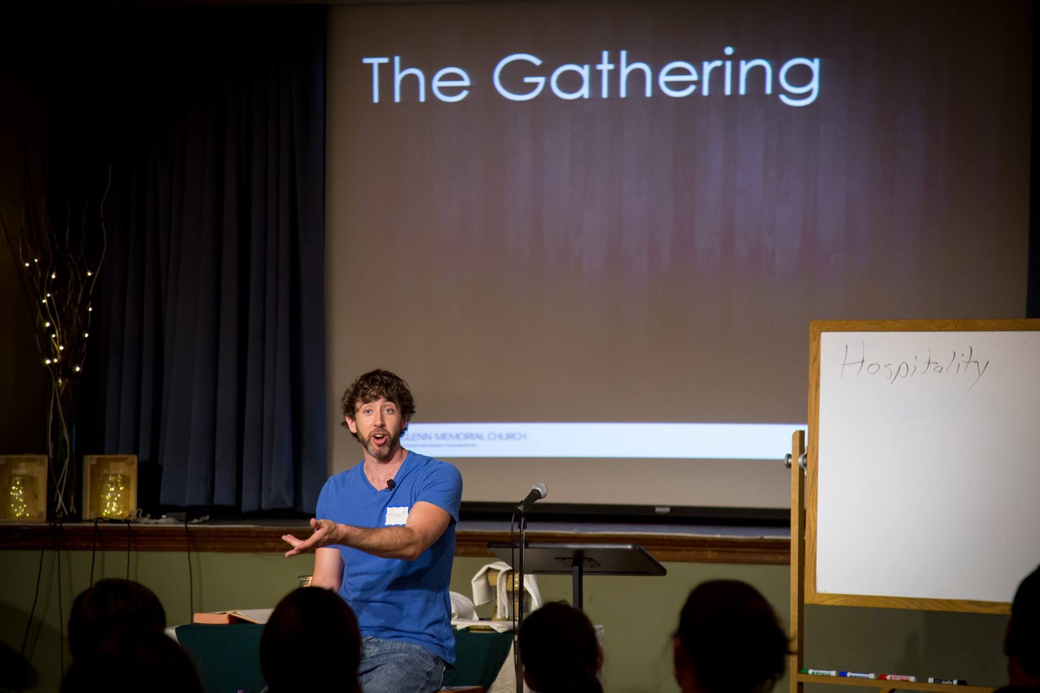 Rev. Brent Huckaby leading a planning session on hospitality. Photo credit: Kara Johnson.