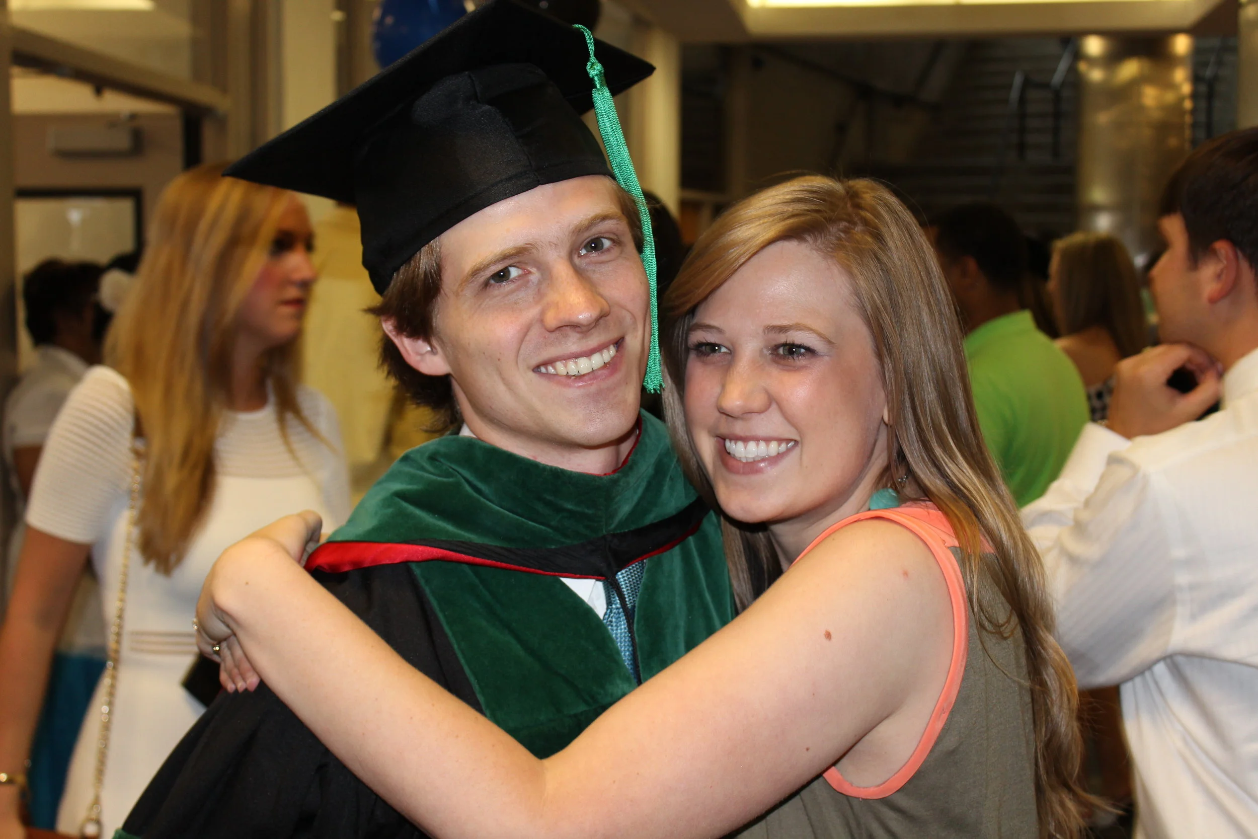 Joel and Charla celebrating a big milestone in their time of waiting to be prepared.