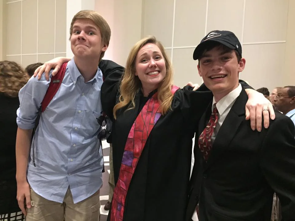 Many Glenn youth, congregants, and staff headed over to Athens, GA in support of Blair's gifts of ministry and calling as an ordained minister. The youth also pooled their money and gifted Blair her red ordination stole.