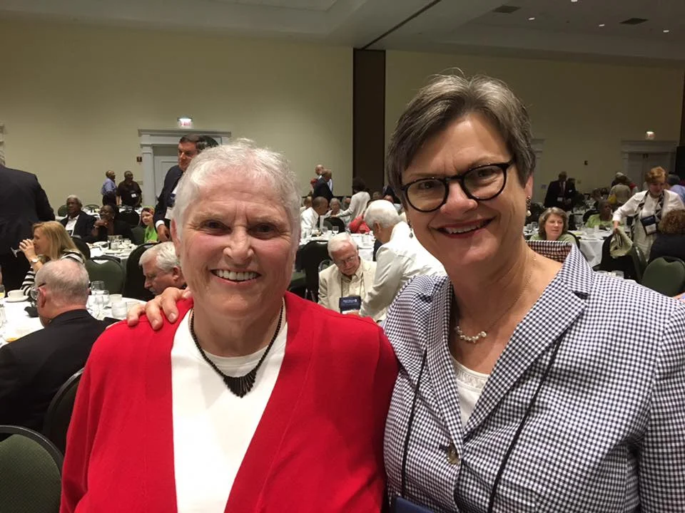 Alice and Deb at the Laity Dinner.