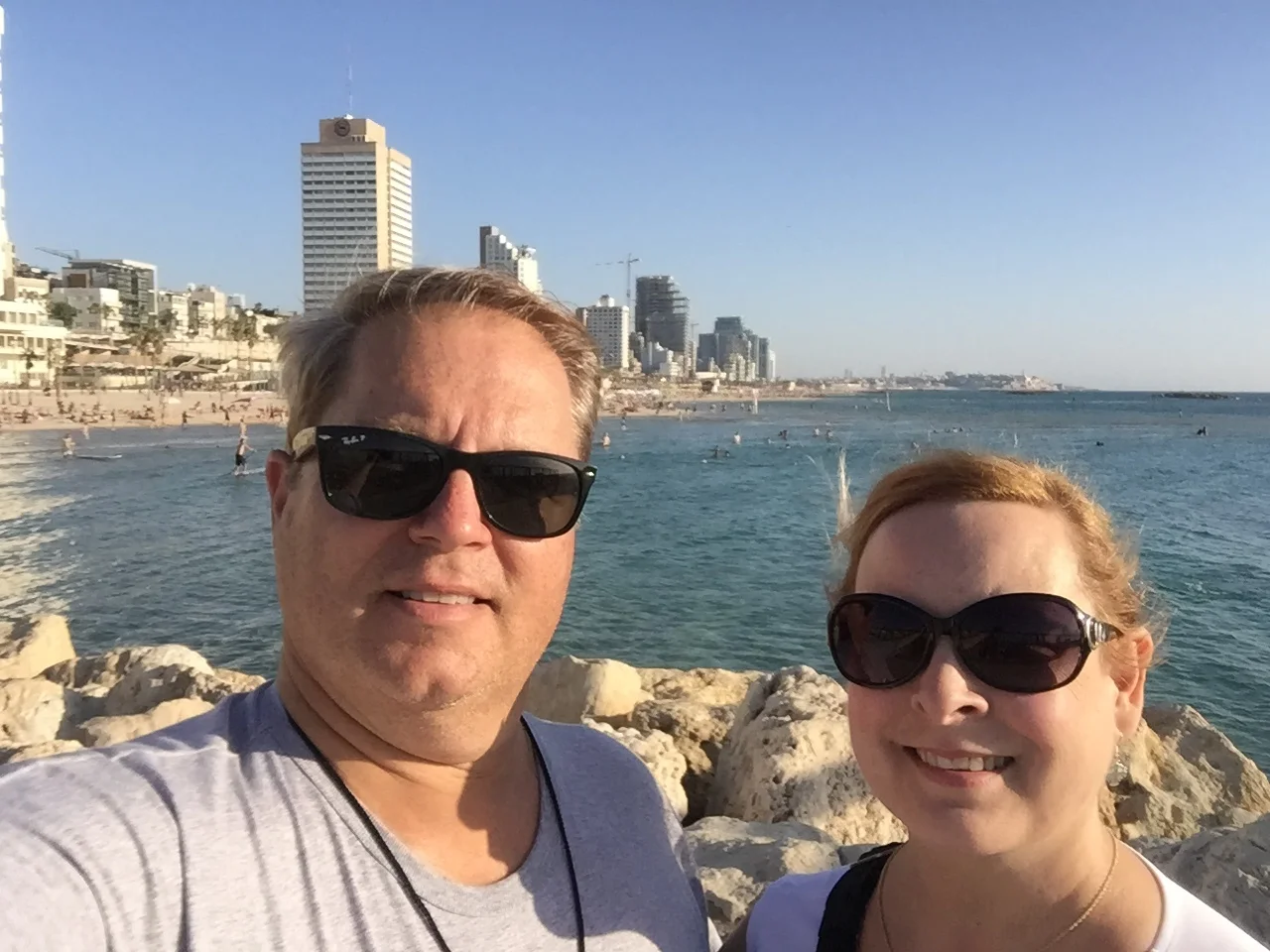 Stacey and J.R. in Tel Aviv, Israel