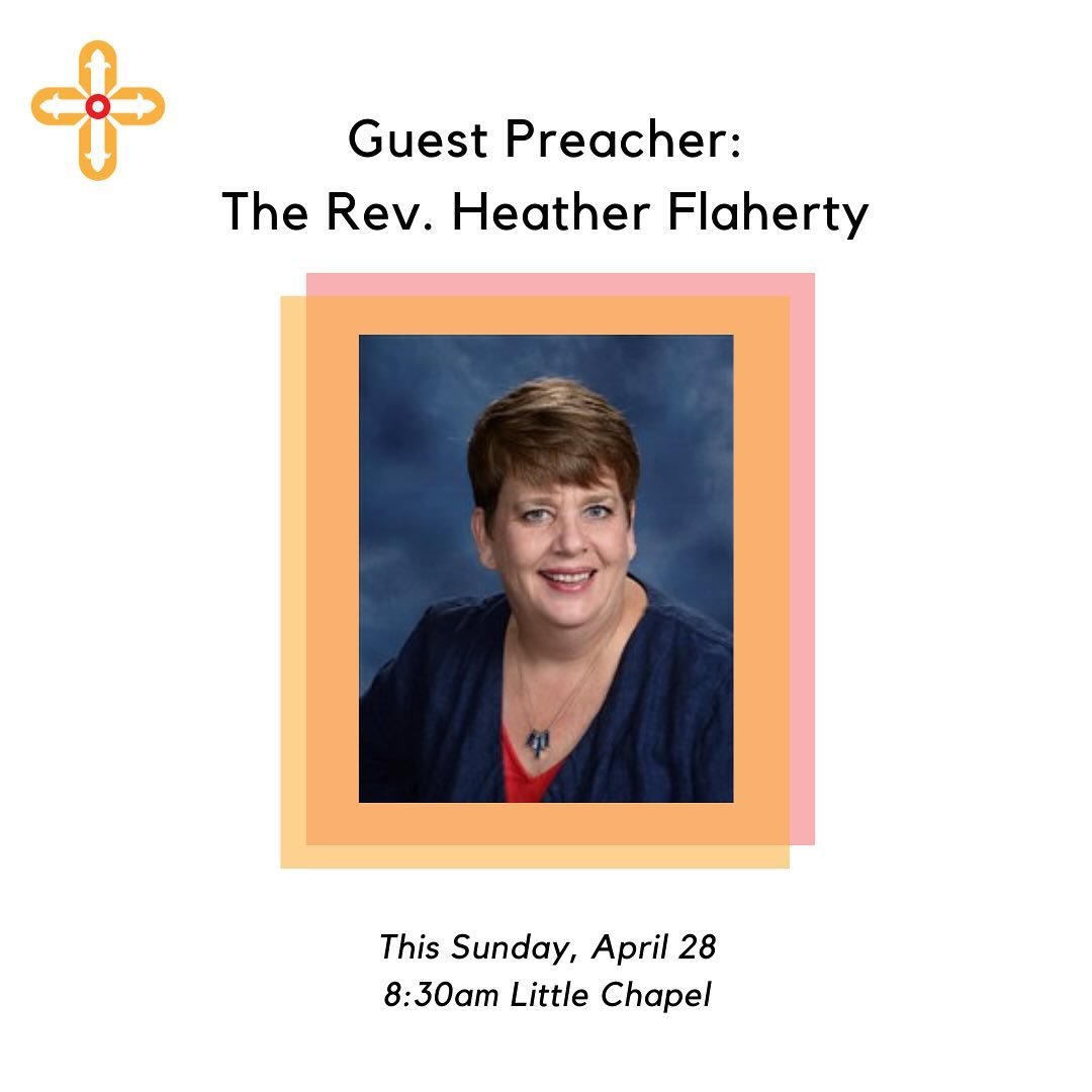 Our guest preacher at the 8:30am service this Sunday is Rev. Heather Flaherty!

Rev. Flaherty is an ordained Elder in the North Georgia Conference who worships on Sundays with Glenn UMC. She currently serves as a chaplain at Canterbury Court Retireme