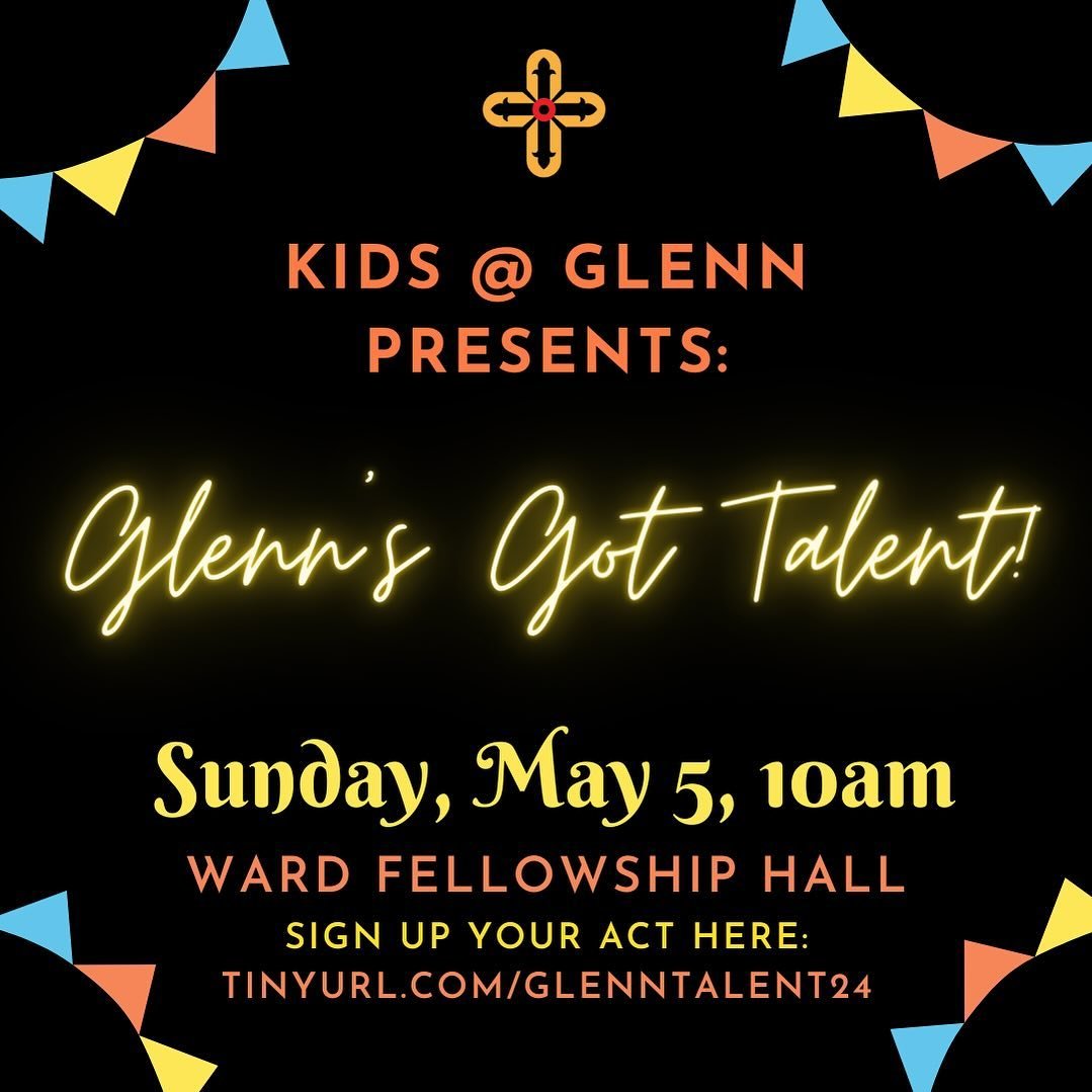 This Sunday is Glenn&rsquo;s Got Talent! 🌟 Sign up at the link in our profile!