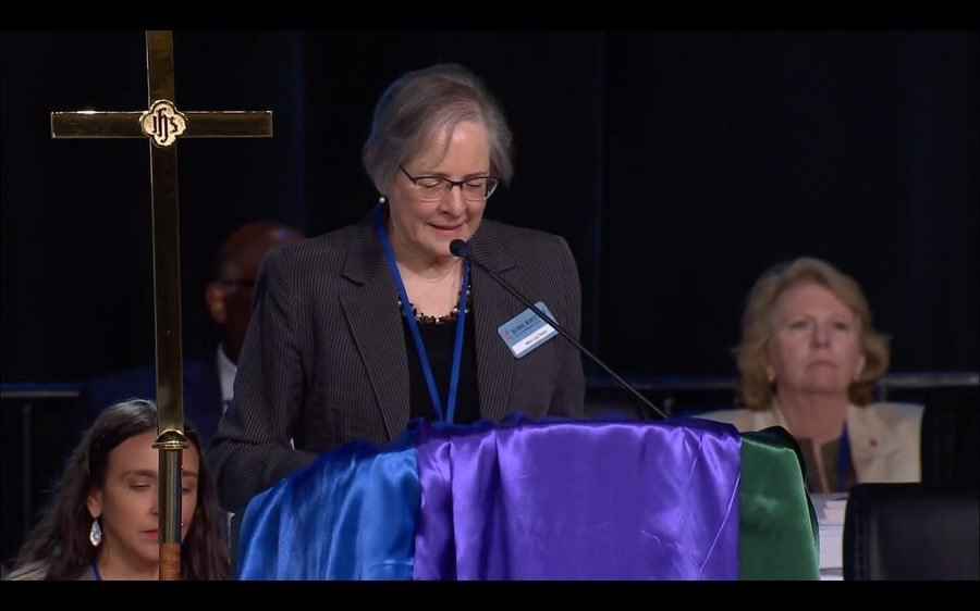 Glenn Memorial member Mary Lou Boice addresses The United Methodist Church General Conference, on behalf of the United Methodist Committee On Relief (UMCOR).

The full General Conference livestream is available to watch at the link in our profile.