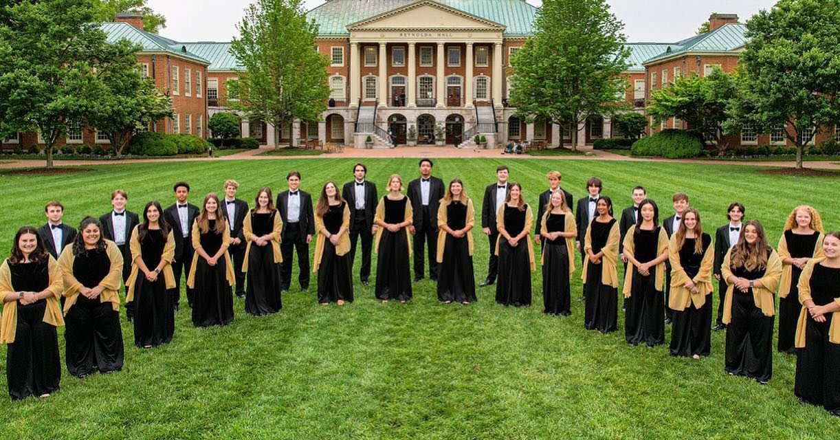 The Wake Forest University Chamber Choir performs at Glenn tomorrow at 7pm. Come support live music! 🎶