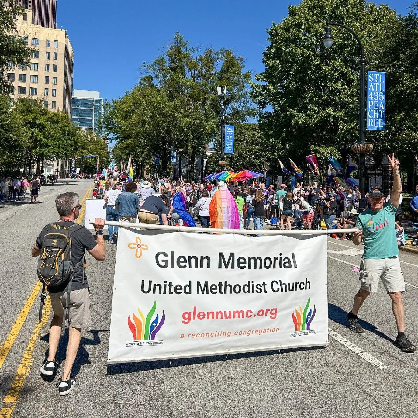 What a joyous day we had at @atlantapride on Sunday! We marched alongside other North Georgia Conference of the United Methodist Church churches to be United in Faith & Pride and to celebrate the many ways we are created in God's image.