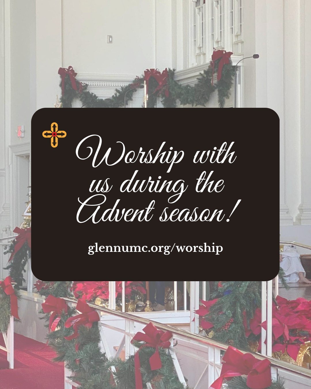 Advent begins this Sunday, November 30, and we invite you to join us during this season! We'll have a number of special worship services, including our In the Bleak Midwinter service on December 17 and a performance of Part 1 of Handel's Messiah on D