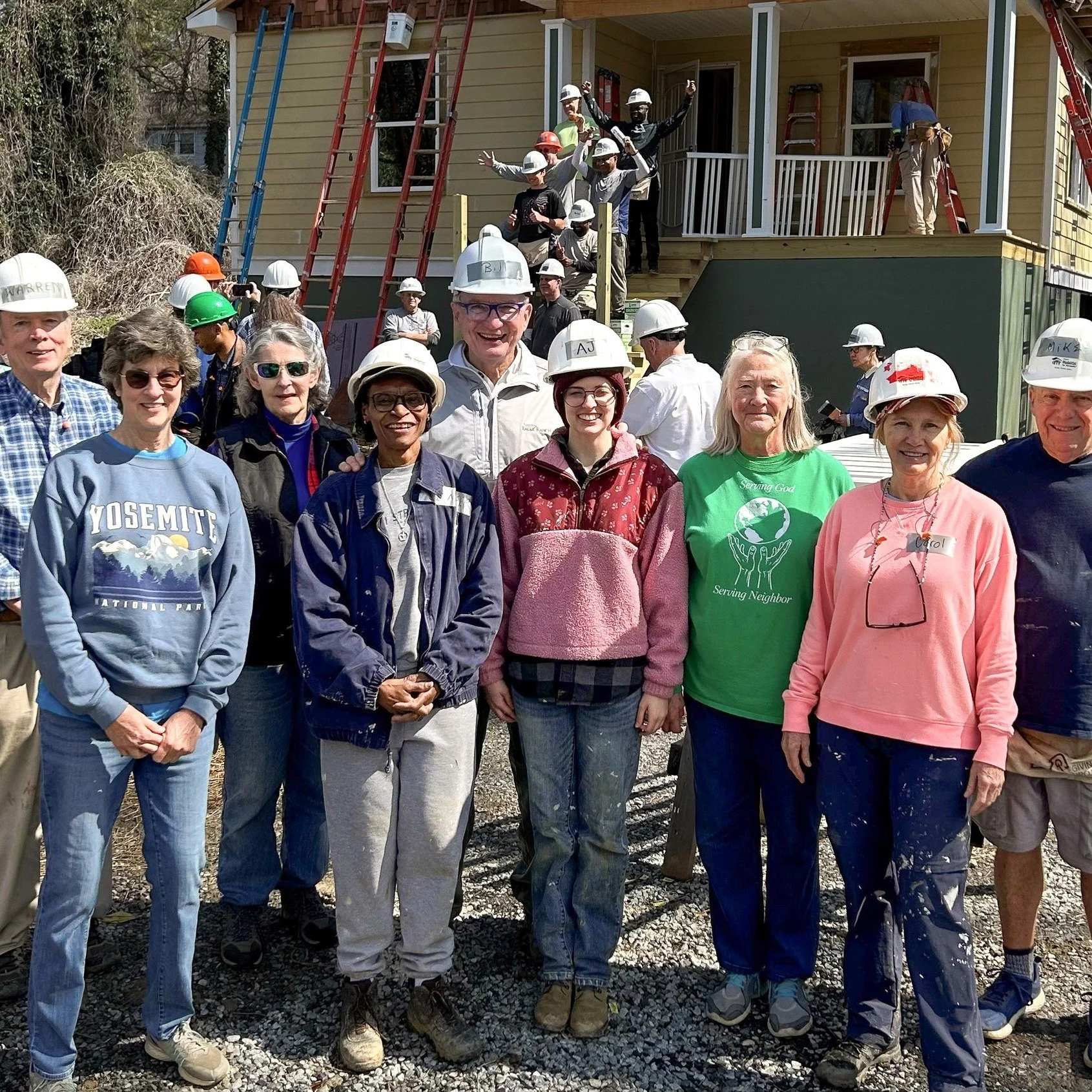 Last Saturday was a productive build day for our Lenten @atlantahabitat build. We finished the siding, caulked, painted, put in railing on the porches, and put up soffit. We also supplied lunch for the hungry team!
 
Glenn&rsquo;s next day to partici