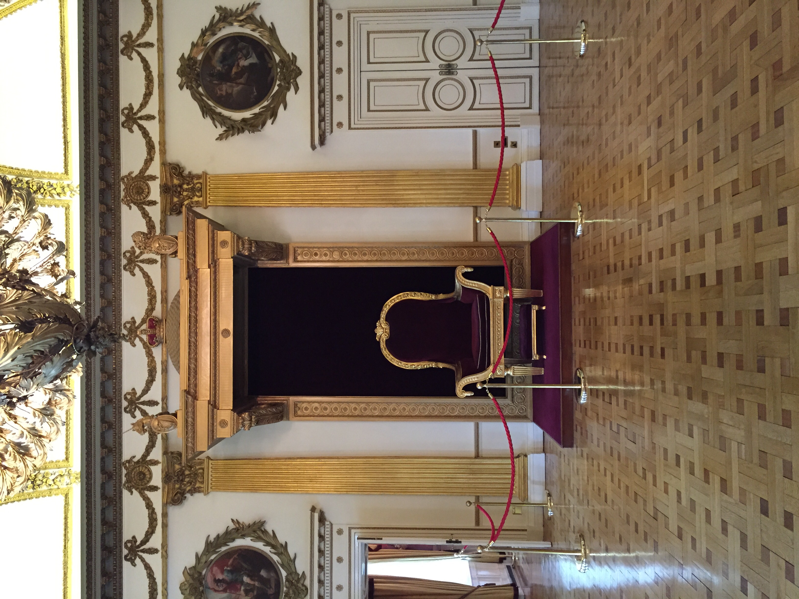 The throne room which had been completely redecorated when Queen Victoria came to visit in the 1800s. It has since been refinished to look like it did for her arrival.
