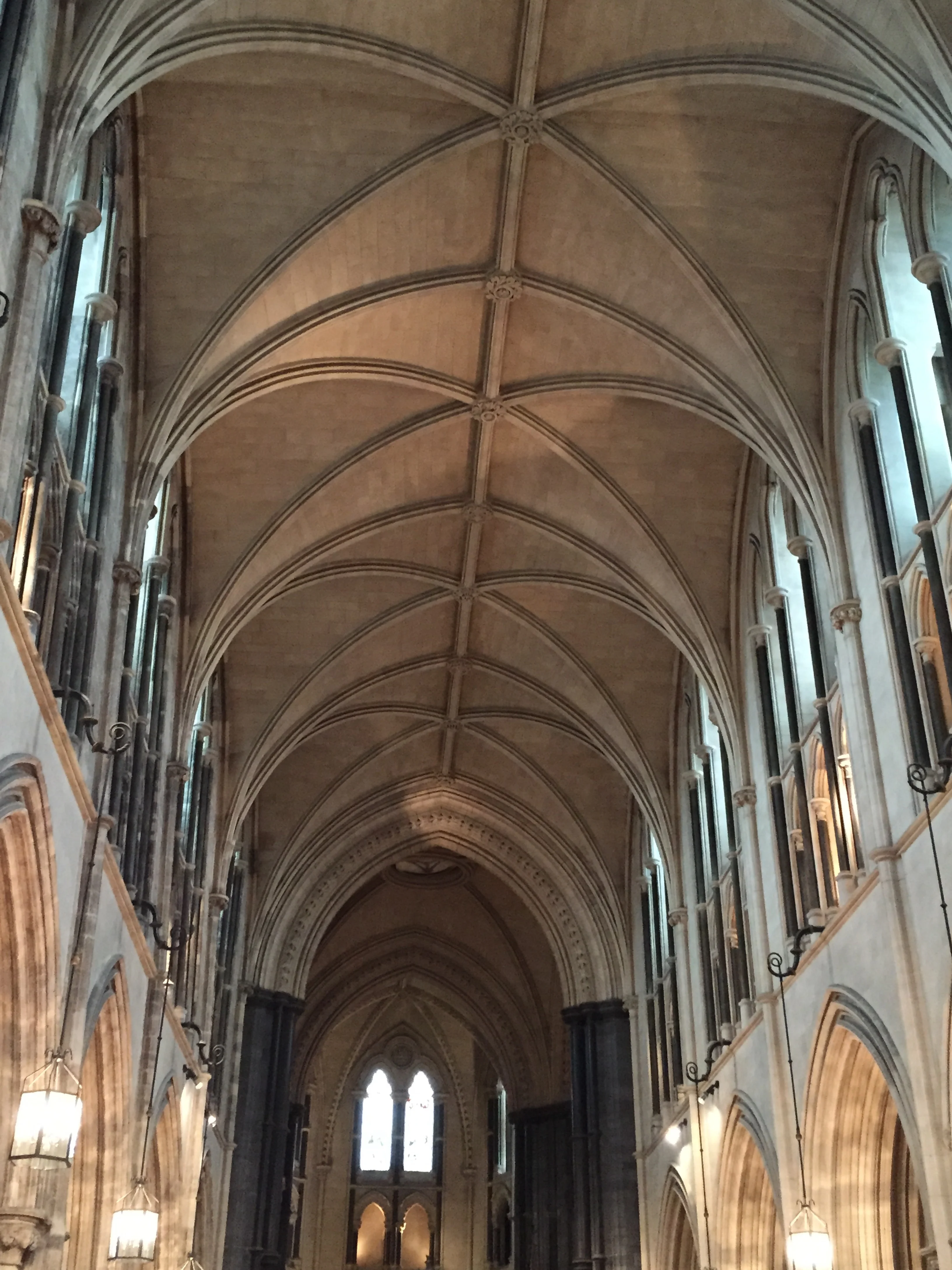 Vaulted ceilings inside Christ Church.