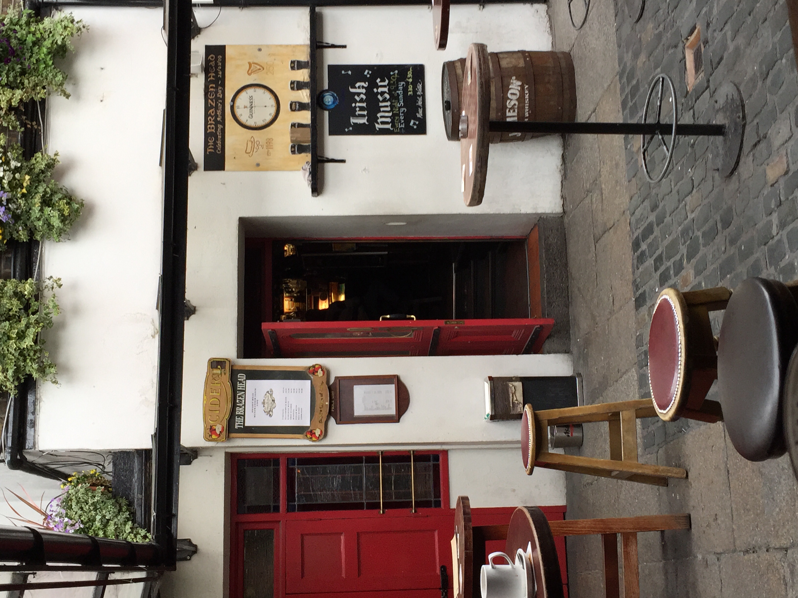 Patio area at the Brazen Head.