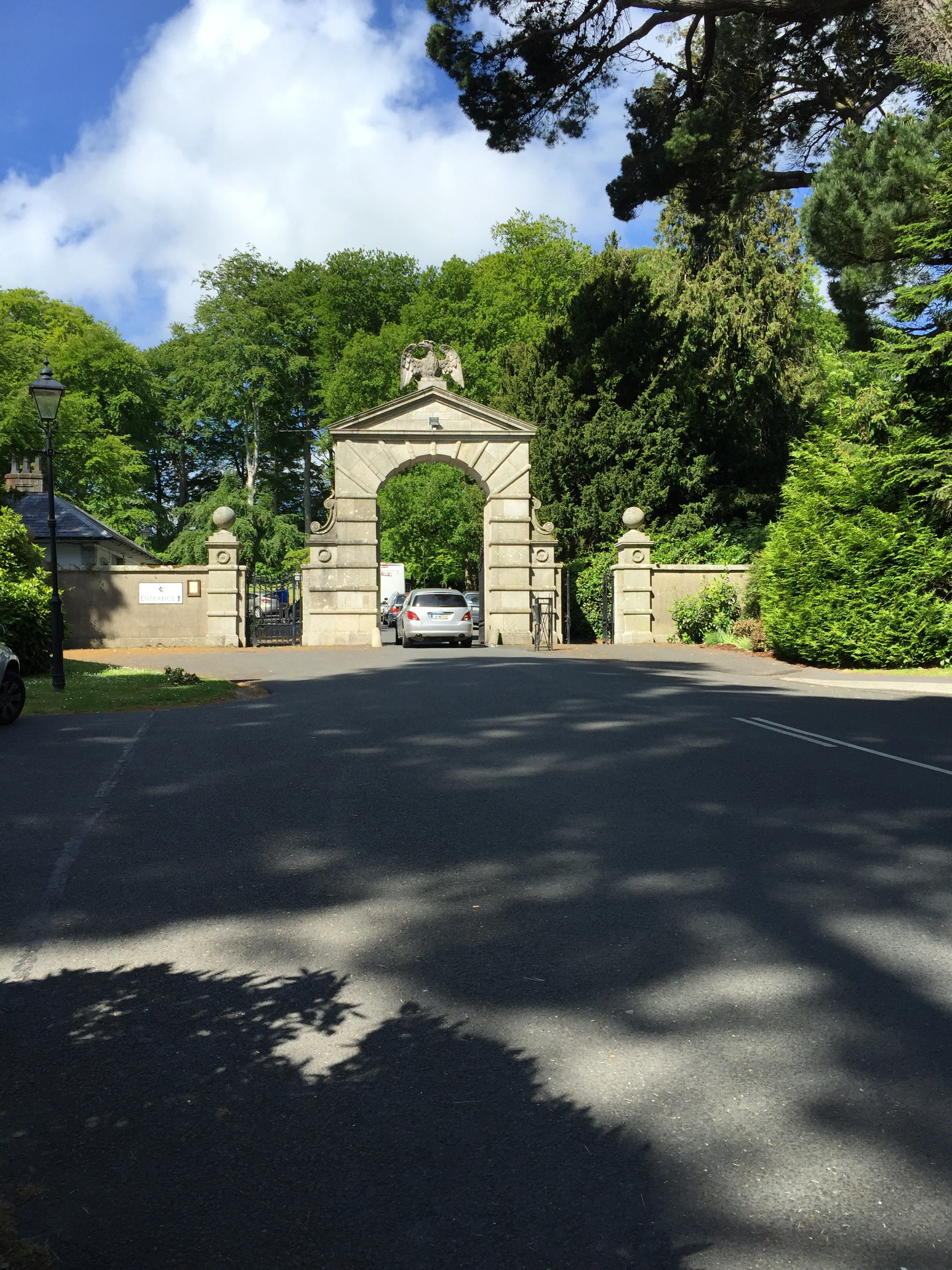 The great gate...then another 2 miles up to the house.