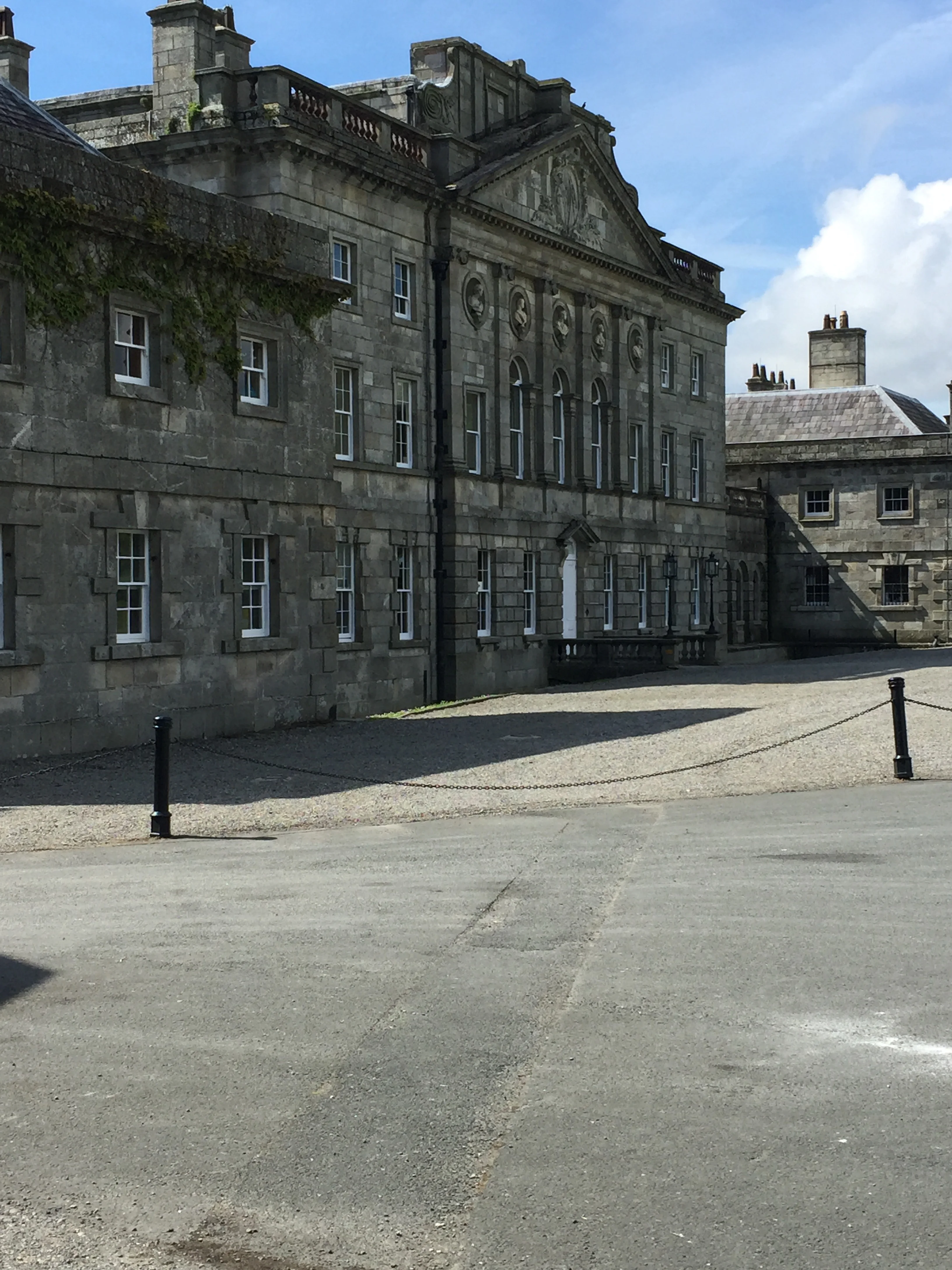 The back of Powerscourt as you come up the driveway...