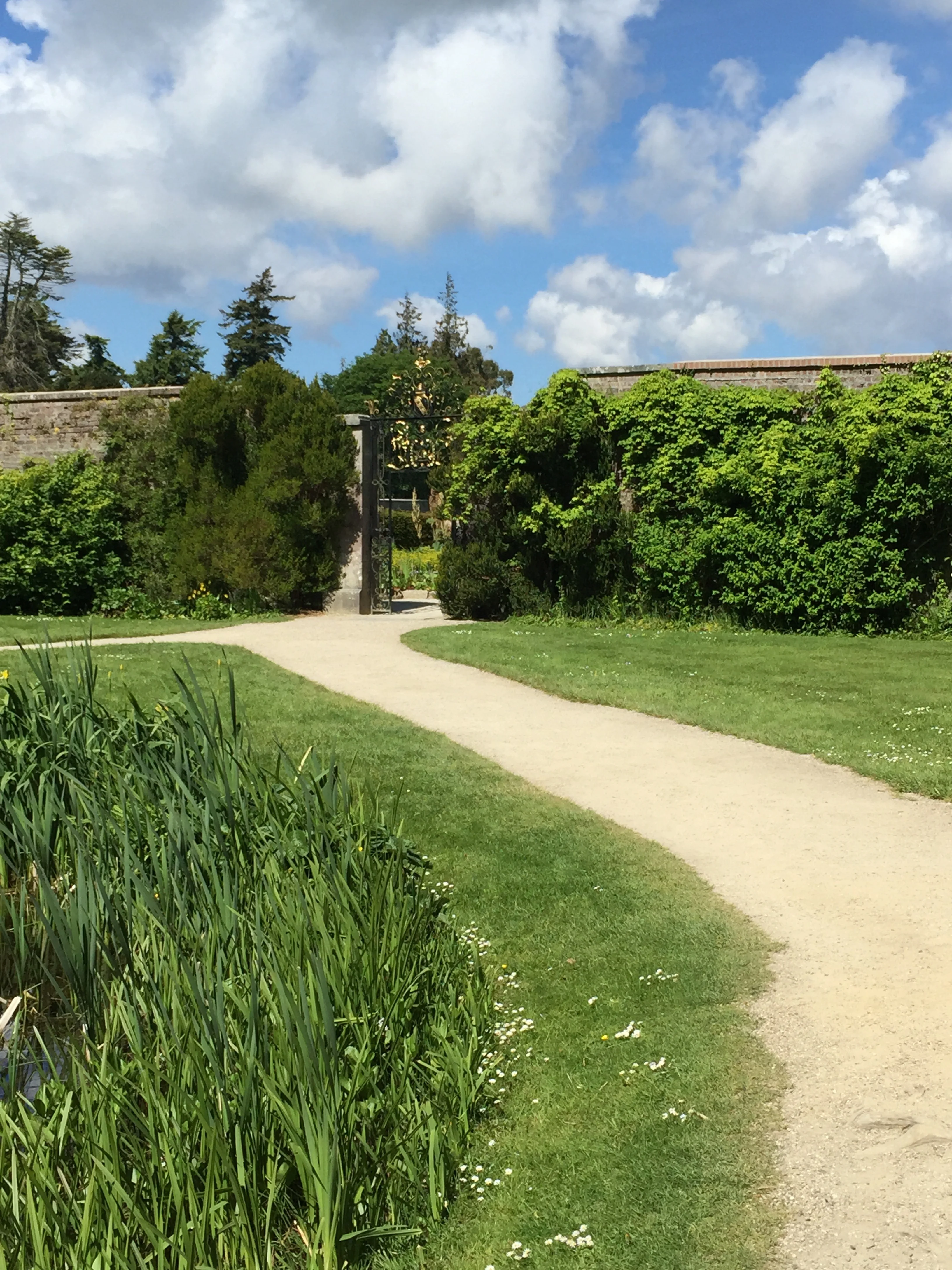 Walking to the Walled Garden.