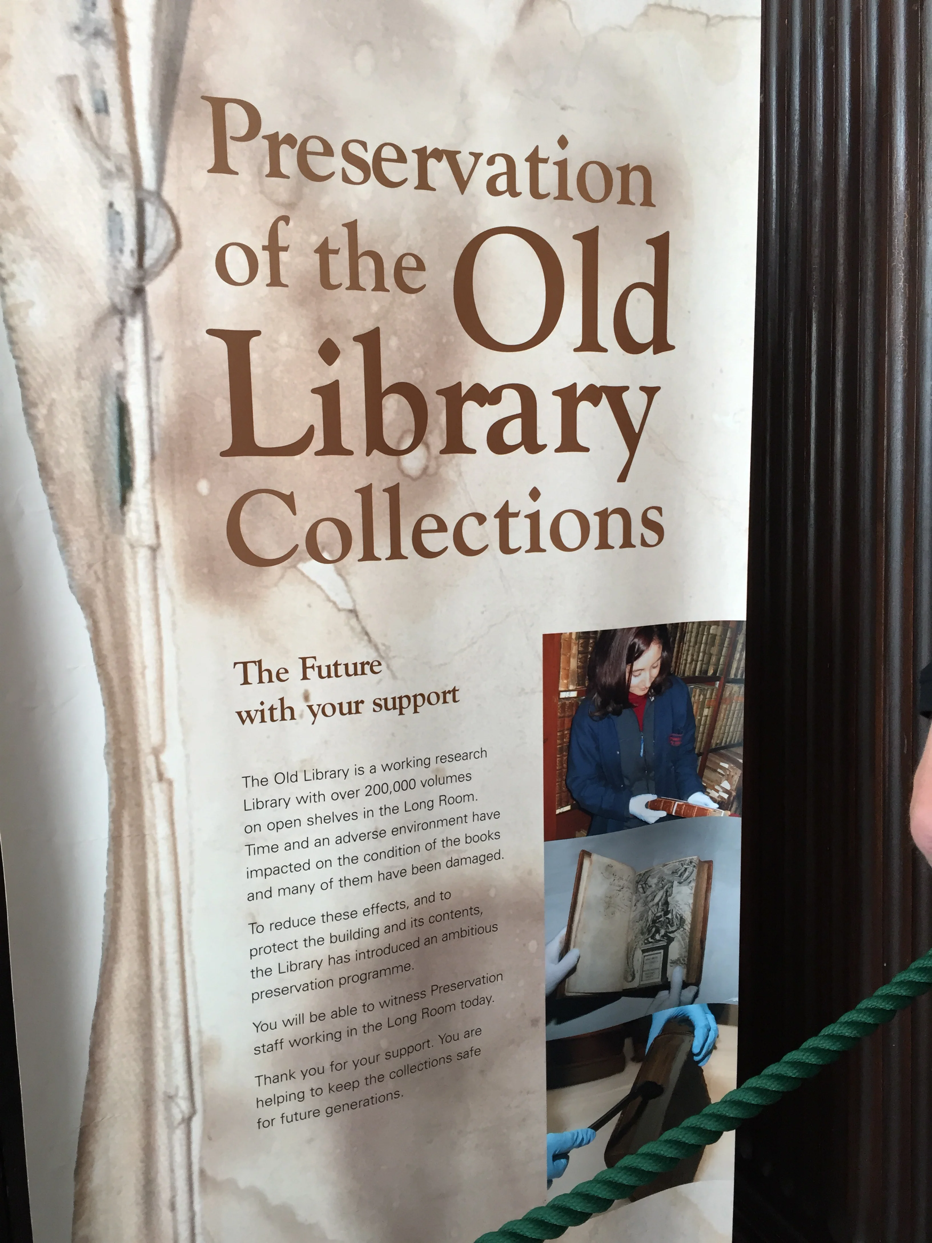 Entering the Trinity College Library where the Book of Kells is kept...