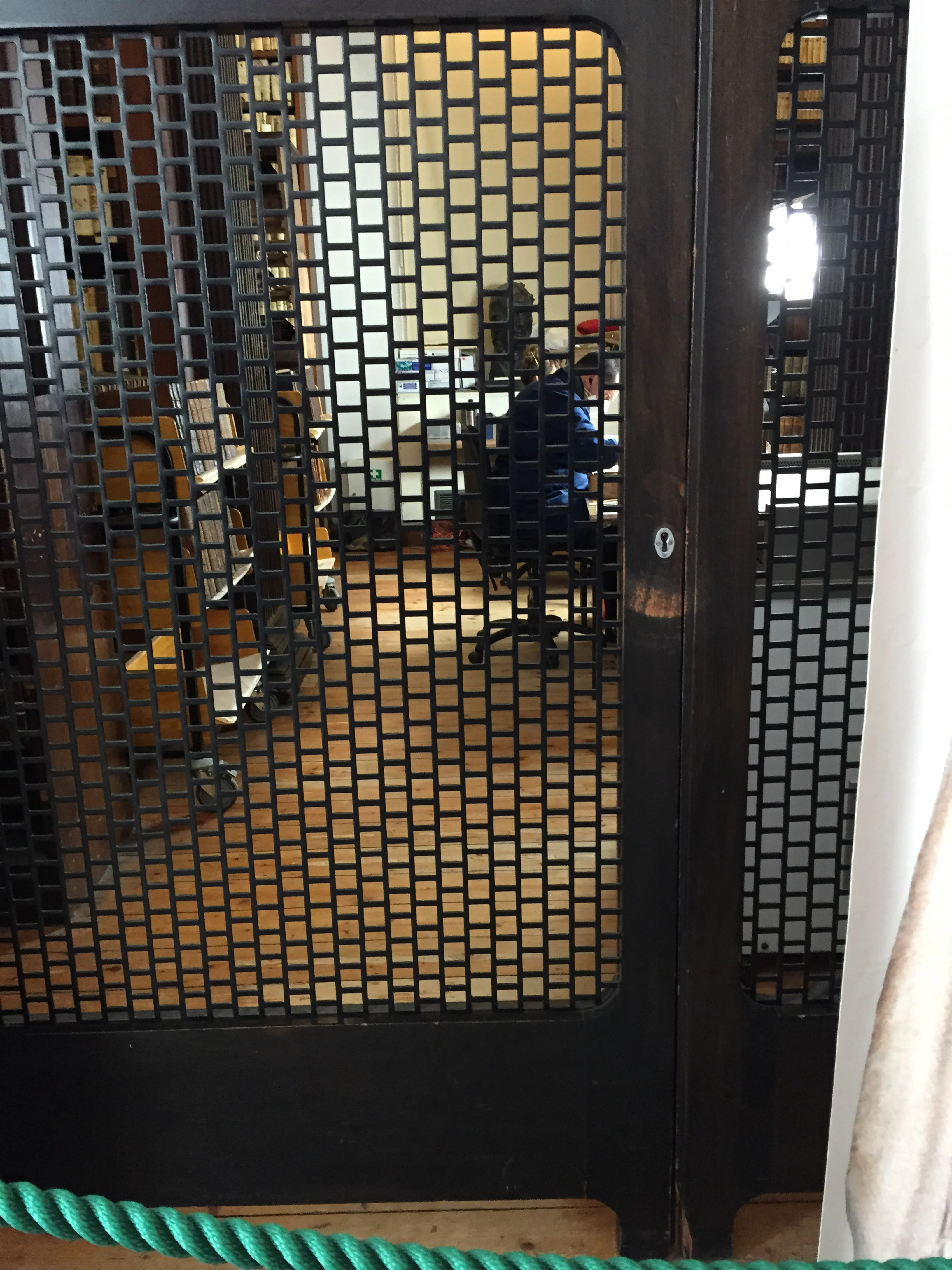 Preservation room...workers carefully dust and clean each page.