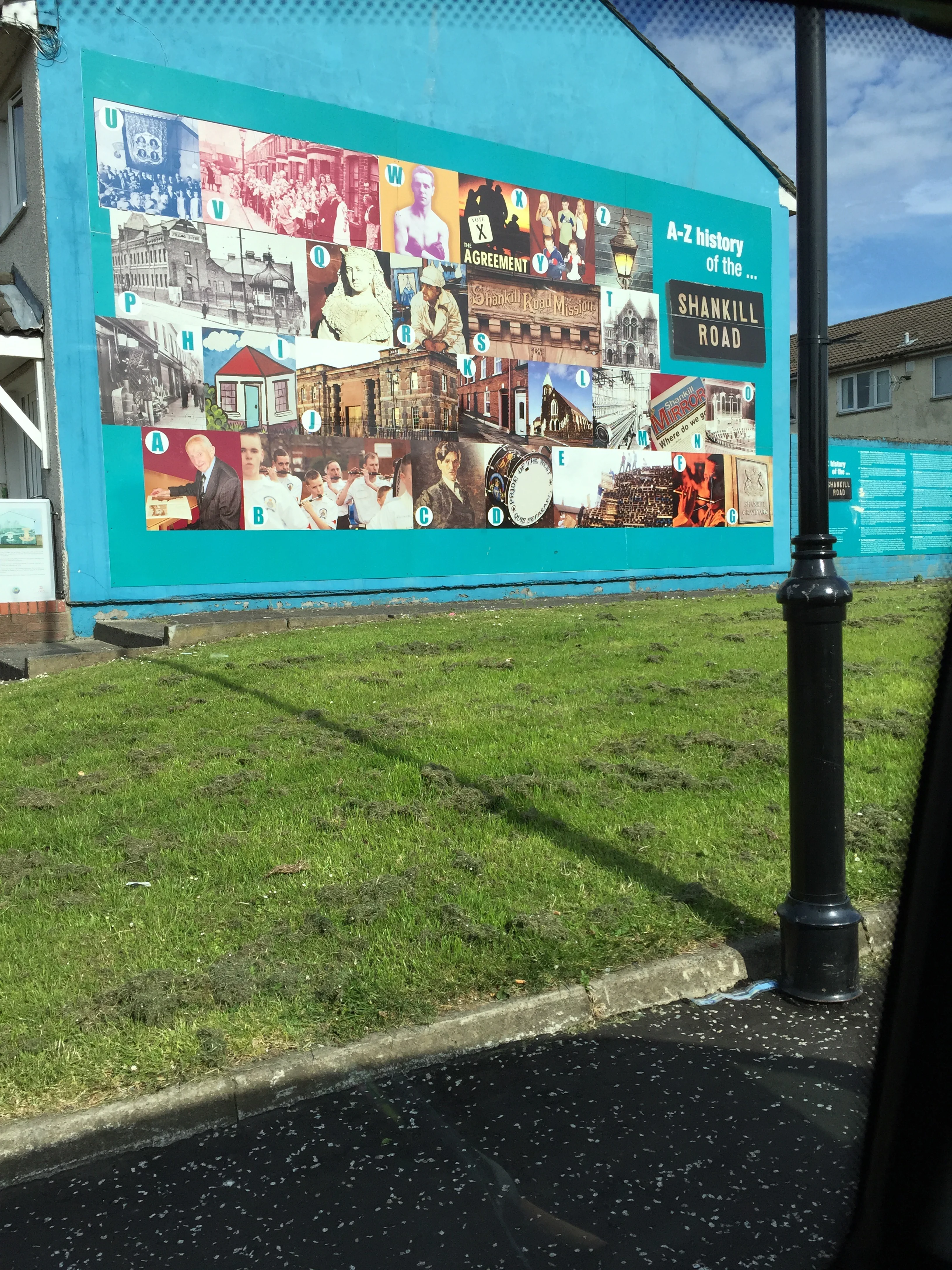 Mural on the Protestant side...Shankill Road...depicting all of the tragedies that occurred on the road during The Troubles. 